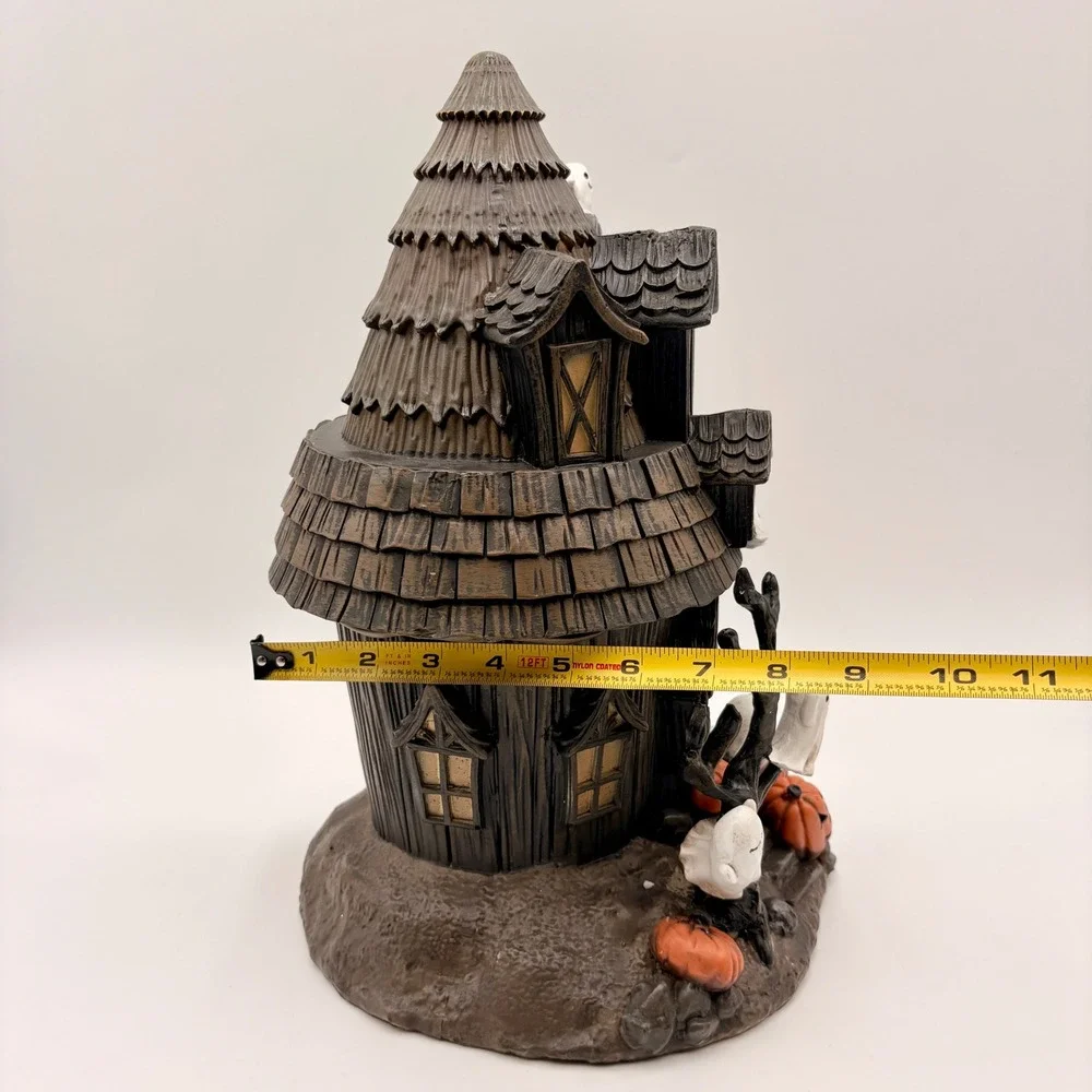 Halloween Haunted House Tabletop Decor Ghosts Pumpkins Spooky Scene